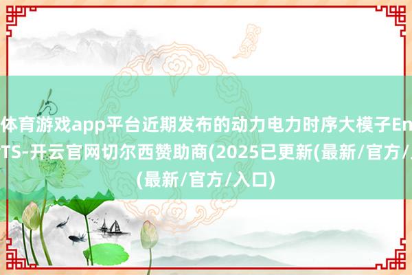 体育游戏app平台近期发布的动力电力时序大模子EnergyTS-开云官网切尔西赞助商(2025已更新(最新/官方/入口)