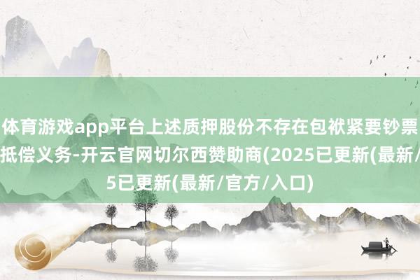 体育游戏app平台上述质押股份不存在包袱紧要钞票重组等事迹抵偿义务-开云官网切尔西赞助商(2025已更新(最新/官方/入口)