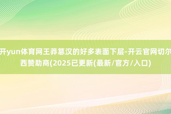 开yun体育网王莽篡汉的好多表面下层-开云官网切尔西赞助商(2025已更新(最新/官方/入口)